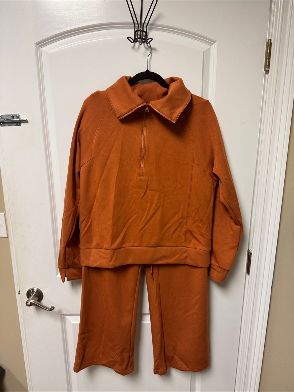Source Unknown Rust Orange Track Suit Jogger Set